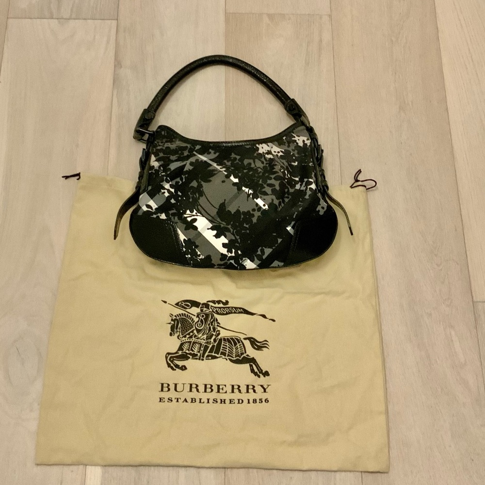 Vintage BURBERRY floral beat check foley hobo bag - Picture 4 of 16